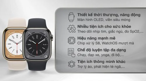 Apple Watch Series 8 GPS Viền Nhôm (LIKE NEW 99%)